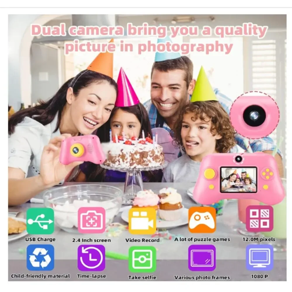 Digital Selfie Camera 1080P 2.4 Inch Video Recorder with 32 GB SD Card